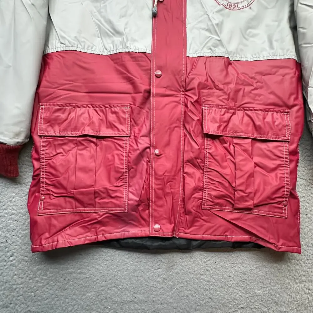 Vintage 90s Alabama Crimson Tide Rain Coat Jacket Mens Medium Polyvinyl Hooded